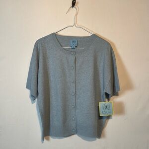 CeCe Light Blue Crew Neck Sweater
